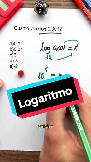 quanto vale log 0,001??? #matematica #Enem #concursos #educacao