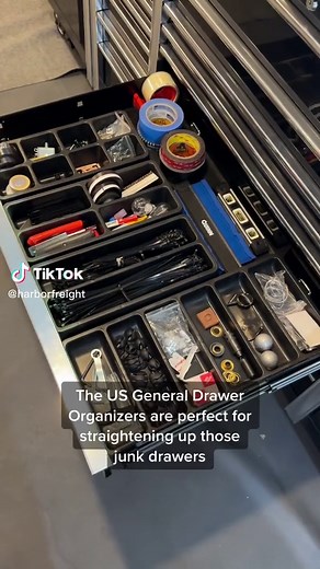 Time to #SpringClean your toolbox! Get organized with the U.S. General Drawer Organizers! Available in 3 different sizes, starting at only $6.99! #toolbox #toolstorage #HarborFreight