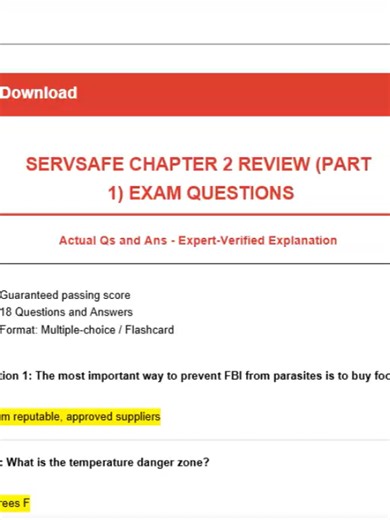 Servsafe Chapter 2 Review (Part 1) Exam Questions https://www.learnexams.com/study-content/servsafe-chapter-2-review-part-1-exam-questions-51678