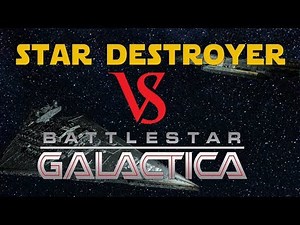 Imperial Star Destroyer II vs the Battlestar Galactica Fully animated fight to the death