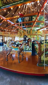 12K views · 301 reactions | A spin through history at Bear Mountain  Tucked beside the Inn, this hand-carved carousel is pure Hudson Valley magic. From black bears to foxes and swans, each animal tells a story surrounded by scenic panels that celebrate the beauty of the park. Built in 2001, but full of old-soul charm. | Bear Mountain Inn | Facebook