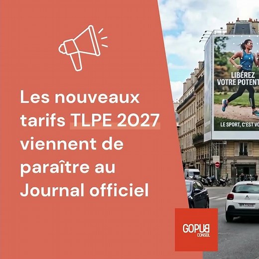 Les nouveaux tarifs TLPE 2027 viennent de paraître au Journal officiel youtube