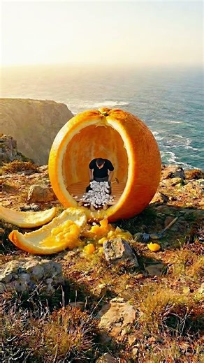 A Hidden Lantern Room Inside a Giant Orange