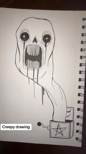 This is a creepy drawing from my 12-year-old. She loves creepy drawings, scary stories, and horror films. And she’s a talented artist and is even working on her own novel. #drawing #creepy #art #artist #artistsoftiktok #artwork #scary