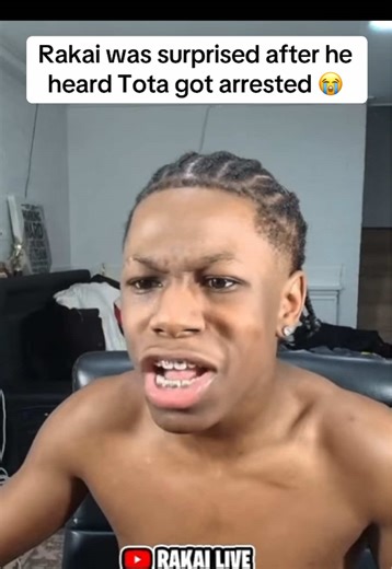 Rakai was surprised after he heard Tota got arrested 😭 #rakai #tota #cloverhouse #streammoment #viralshorts