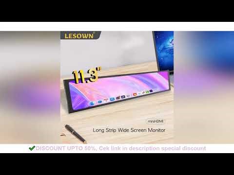 LESOWN Small Stretched Screen LCD Wide Bar Monitor 11.3 8.8 7.9 inch 440x1920 IPS HDMI Expand Monito