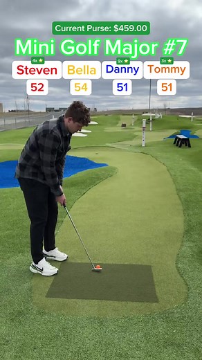 Mini Golf Major #7 Round 2, 18 holes (Holes 4-6) It’s close! #golf #m...(2) #fun #minigolfer #crazygolfing #golfing #crazygolfcourse #minigolfers #crazygolfers #minigolfmarketing #golfer #family #crazygolfer #miniaturegolfcourse #familytime #minigolfmonday #golflife #hastingsadventuregolf #arcade #golfcourse #indoorminigolf #holeinone | One Golf