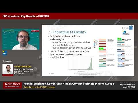 83% Silver Reduction in IBC Cells | Florian Buchholz, ISC Konstanz