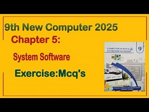 9Th Class Computer New Book 2025 || Chapter 5,Exercise Solution || Punjab Board 9th new computer