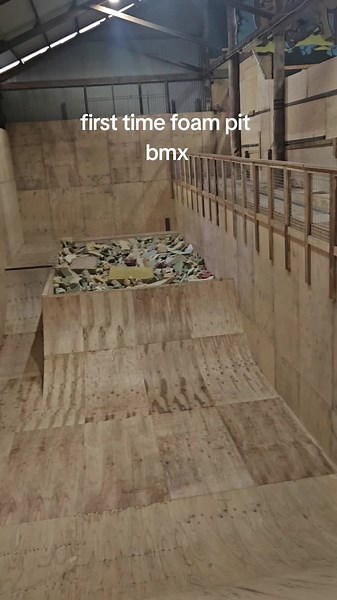 first time foam pit on bmx ramp attack #rampattack #bmx #foampit #Australia #brisbane #firsttime