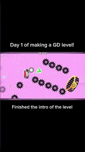 day 1 of making a GD level! #gmd #gd #gaming #geometrydash #gddemon #shorts