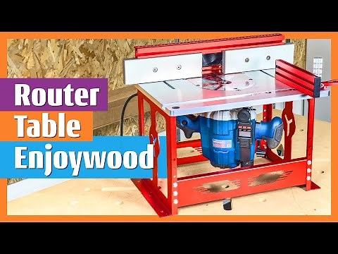 Aluminium Alloy Bench Top Router Table Workbench with Miter Gauge Enjoywood Push Handle Universal