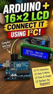 Arduino + 16×2 LCD 🤯 Connect It Using I²C! #arduinoproject #iot #diy #hobby #electronics #lcd
