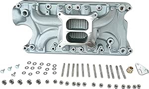 DM-3214 Intake Manifold Aluminum Dual Plane Satin Cast for Small Block Ford V8 260 289 302 1962-2001