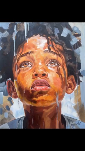 Deji Art on Instagram: "Title:Just peace #painting emotional portrait is just 🥹 #artforyourhome #paintings Link for print in bio .. support me by purchasing 🫶🫶"