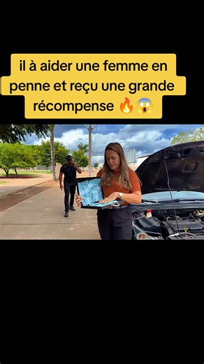 Un agent de propreté a aidé une femme en panne… et a reçu une grande récompense. Sans hésiter, l’agent de propreté a interrompu son travail pour secourir une femme seule au bord de la route. Ce simple geste a complètement changé sa vie. Cette histoire montre que la dignité ne dépend pas du métier, mais du caractère. Regardez jusqu’à la fin pour découvrir la suite.#femme #film_serie_storyfr #aider #penne#recompense