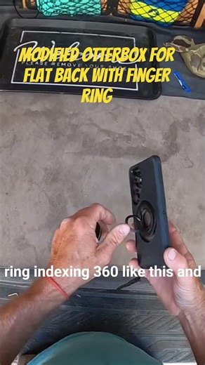 Otterbox defender modified for a flat back magsafe finger ring #phonecase #diy #samsungcase