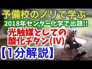 【1分解説】光触媒としての酸化チタン(Ⅳ)【受験化学+α】