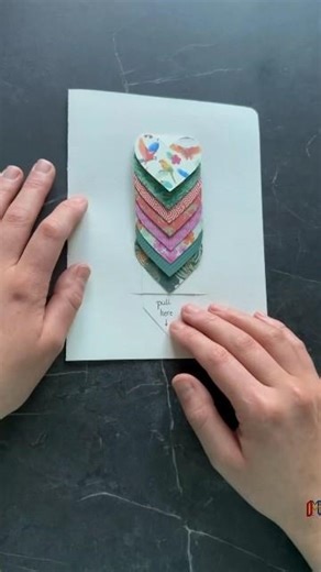 The Birthday Card Everyone Will Want! 🎂 | Magic Waterfall Card ✨| #shorts #diy