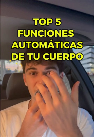 TOP 5 FUNCIONES AUTOMÁTICAS DE TU CUERPO (ya hasta en el coche grabo estoy totalmente obsesionado) Sígueme para aprender más medicina☺️ #medicina #med #top5