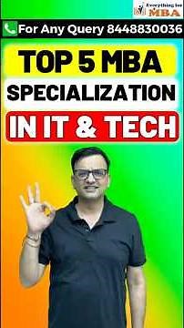 TOP 5 MBA SPECIALIZATIONS IN TECHNOLOGY | HIGHEST PAYING MBA SPECIALIZATION | EVERYTHINGFORMBA