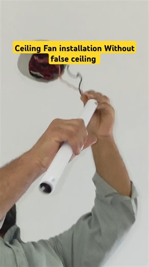 Ceiling Fan installation without false ceiling #electric #faninstallation #ytshorts #youtubeshorts
