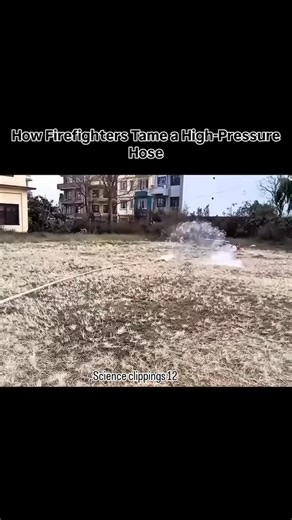 science clippings 12 on Instagram: "When a high-pressure fire hose gets out gett it can whip violently due to theistrong water force. Firefighters stay low and work in teams to approach it safely. They may shut off the water or step on the hose to slow it down, then carefully grab and secure the nozzle. Training and teamwork are key to regaining control without injury. 📍 Follow @science_clippings_12_ #firefighters #knowledge #facts #fyp #didyouknow innovation experiment tech"