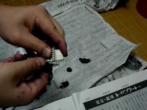 スカイライン（SKYLINE ECR33）のドアミラー分解