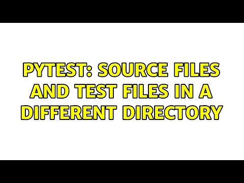 pytest: source files and test files in a different directory