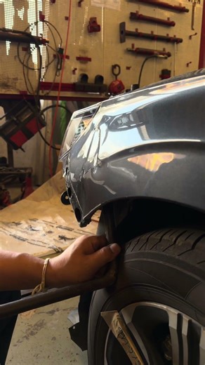 Extreme Fender Dent Repair #carrepair #ซ่อมรถ