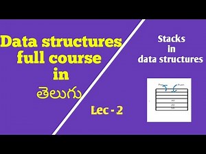 stacks in data structures in Telugu | data structures full course in telugu