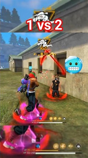 free fire me 1 vs 2 kiya 🔥