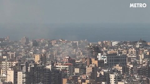 Planes taking off and landing in Beirut around Israeli airstrikes