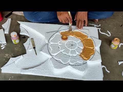 How to make thermocol flowers/painting art
