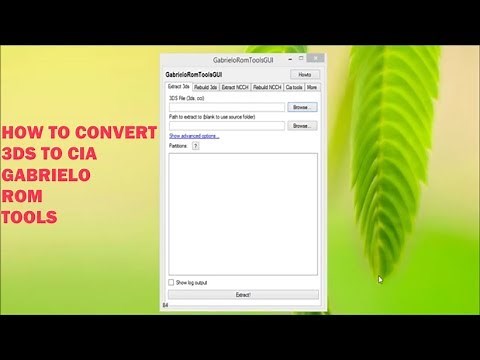How to convert a 3ds file to cia! GabrieloRomToolsGUI!