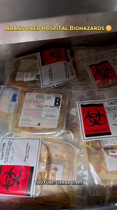 Bags of blood and viles filled with blood samples all left behind in an abandoned hospital that permanently closed in 2001. Full video on this place on our YouTube channel - Urbax Vibes | Urbax Vibes
