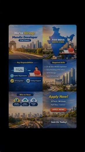 Mendix Developer Hiring | PAN India | Remote