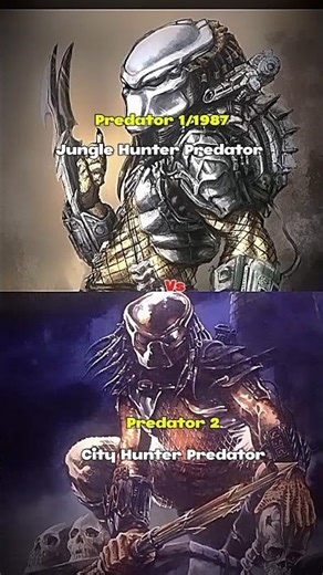 Jungle Hunter Predator Vs City Hunter Predator #predator #predatorbadlands #movieedits #shorts #edit