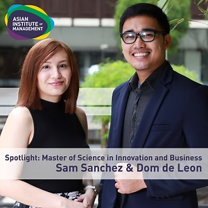 15K views · 465 reactions | Niña Samantha “Sam” Sanchez and Dominique “Dom” De Leon saw a gap in the mental healthcare provided for high stress industries. Taking their technical know-how and their business learning from the Master of Science in Innovation and Business program, they are well on their way providing a solution through Arooga Health. | Asian Institute of Management | Facebook