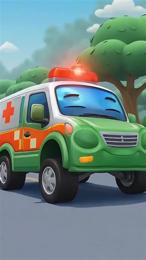 Learn Green with Ambulance 🚑💚 - Color Learning Video for Kids, Toddlers & Preschool #learnontiktok #learncolors #colorfulcars #kidslearning #littlegeniuslearningclub