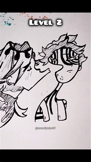 Drawing Akaza in Different levels #demonslayer #drawing #howtodraw #quickdraw