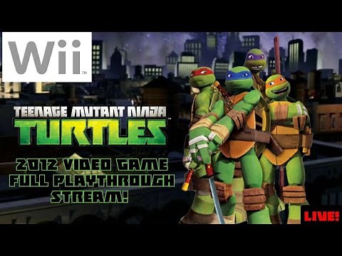Teenage Mutant Ninja Turtles 2012 Video Game Wii Full Playthrough Live!