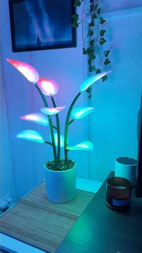 This was the PERFECT blend of Foliage & RGB for my Gaming Setup! #gamingsetup #desksetup #unboxing