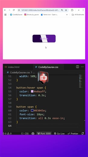 ✨ Smooth Button Hover Animation using CSS #webdevelopment #animation #css