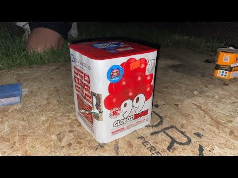 99 Red Balloons 16 shot Firework Cake by SkyBacon
