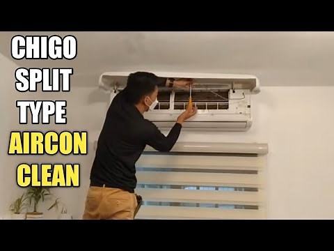 HOW TO CLEAN CHIGO SPLIT TYPE AIRCON // WITH TWIST HEHE