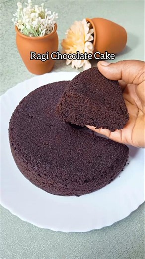Soft Ragi Chocolate Cake | No Maida #shortsfeed #ragicake