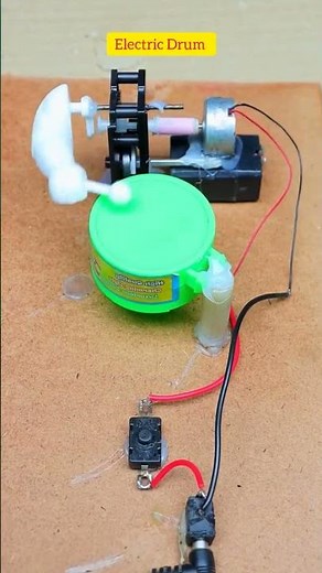 Amazing Electric Drum | Diy DC Motor Drum #dcmotor #innovation #craft #diy #ytshorts #drums