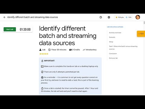 Identify different batch and streaming data sources