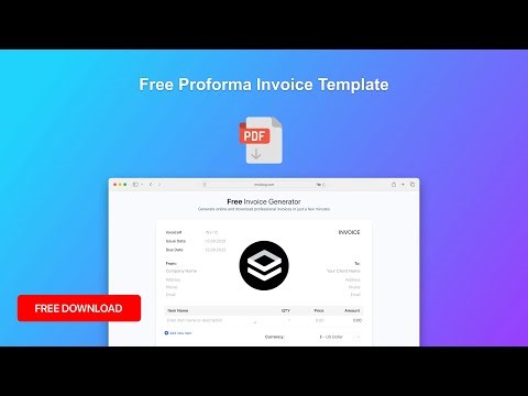 Creating Professional Proforma Invoice Template | Invoice Maker Tutorial